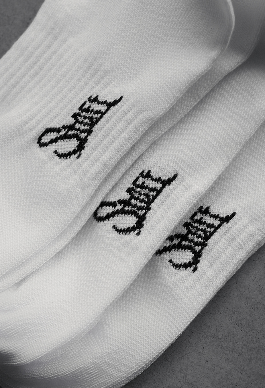 Комплект носків Staff white logo (три пари) білі високі носки